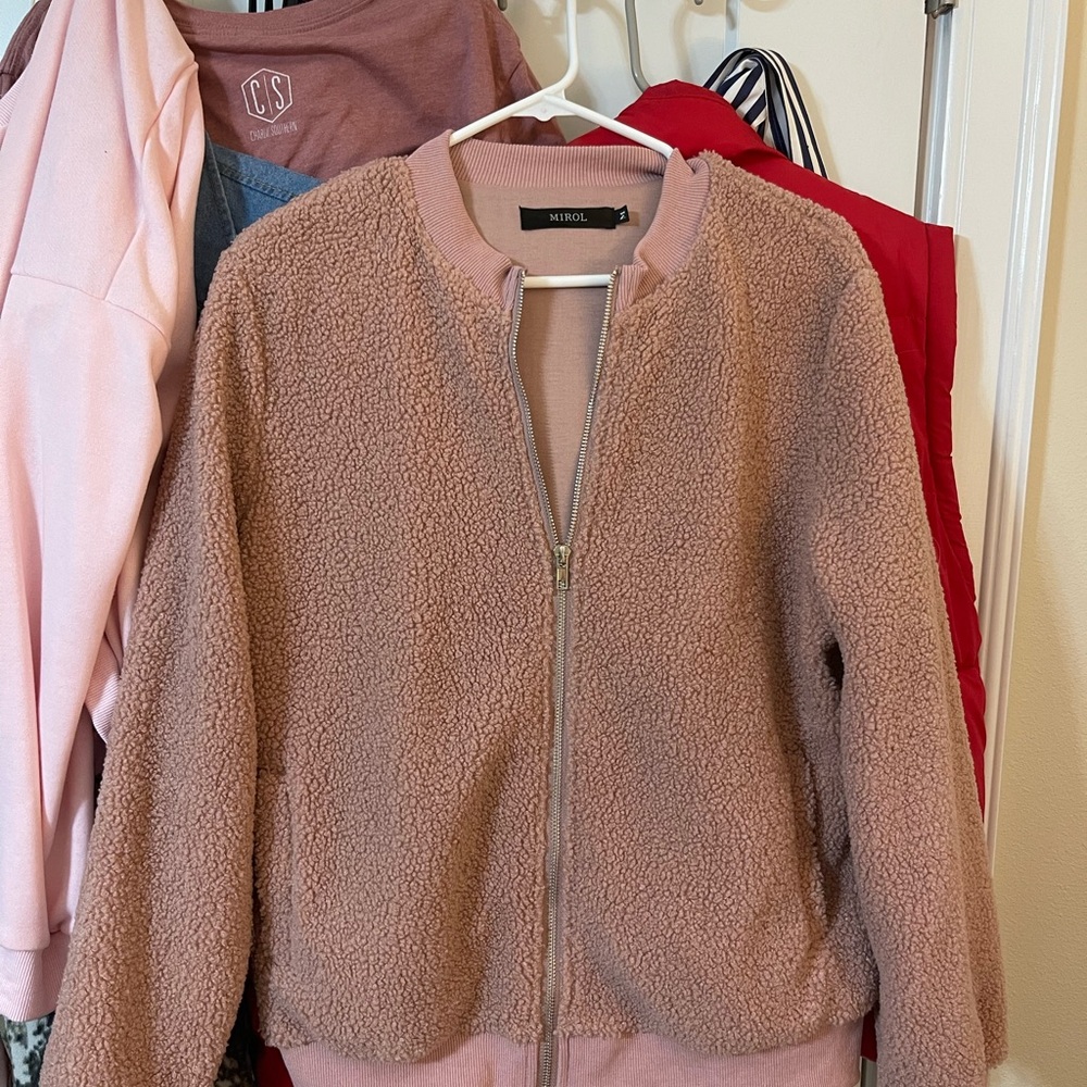 Warm Mauve Teddy Jacket